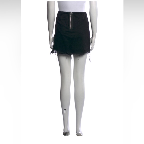 Raw hem black Alexander wang distressed mini skirt - Picture 2 of 6
